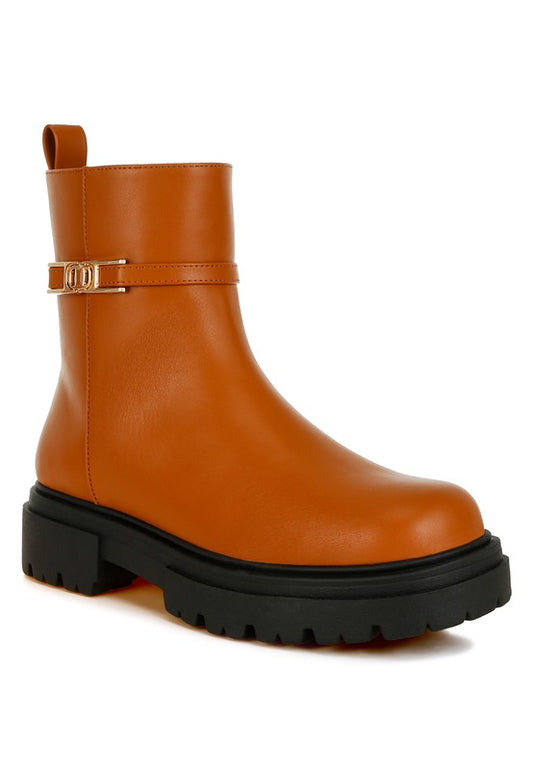 Corsac Buckle Belt Ankle Boots - Body By J'ne