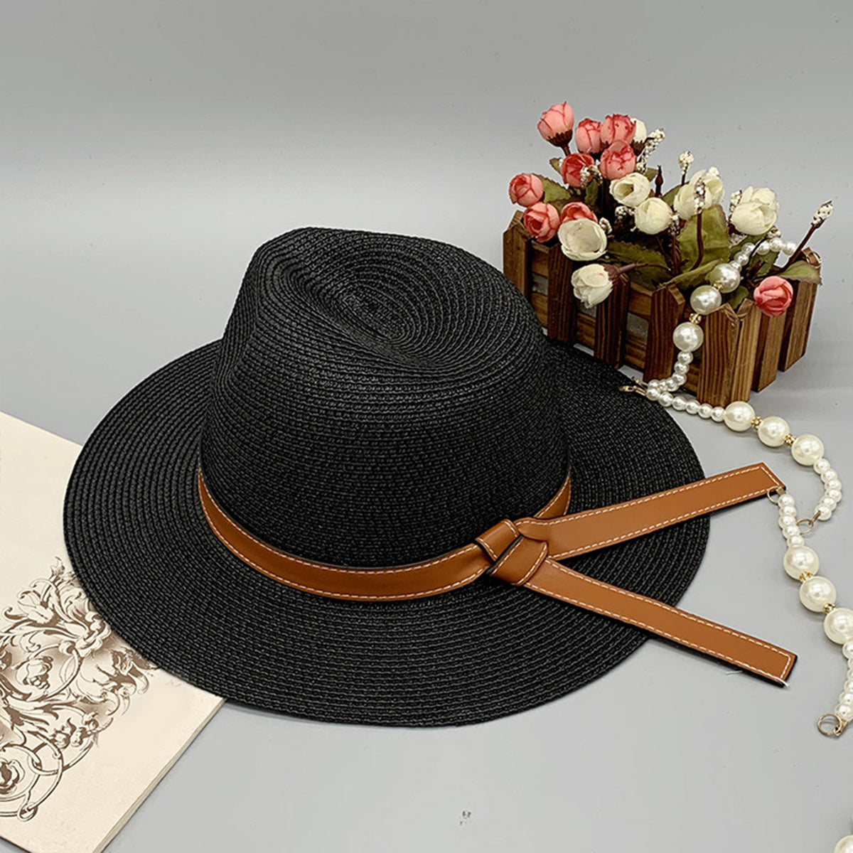 Wide Brim Paper Braided Hat - Body By J'ne