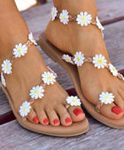 Daisy Open Toe Flat Sandals - Body By J'ne