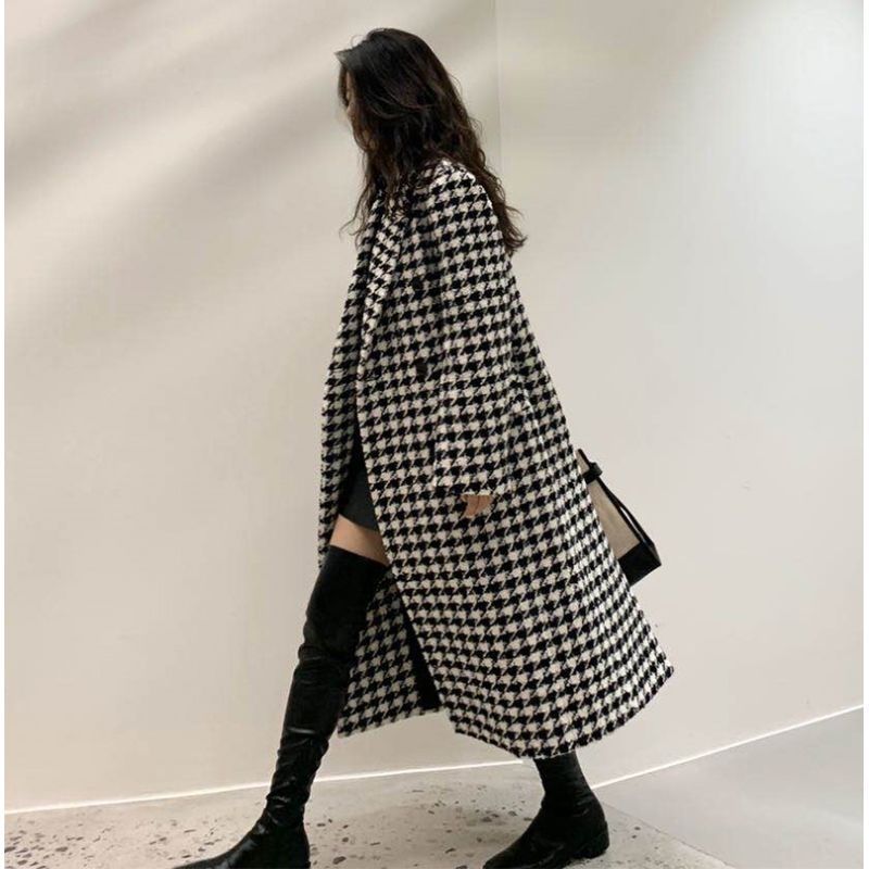 Wishing on Winter Houndstooth Overcoat - Body By J'ne