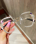 Rhinestone Frameless Sunglasses