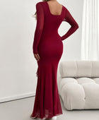 Devine Ruffled Surplice Long Sleeve Maxi Dress