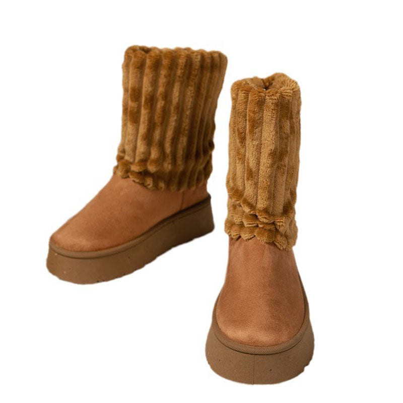 Pom Furry Cotton Boots - Body By J'ne