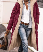 Plus Size Zip Up Sherpa Hooded Coat