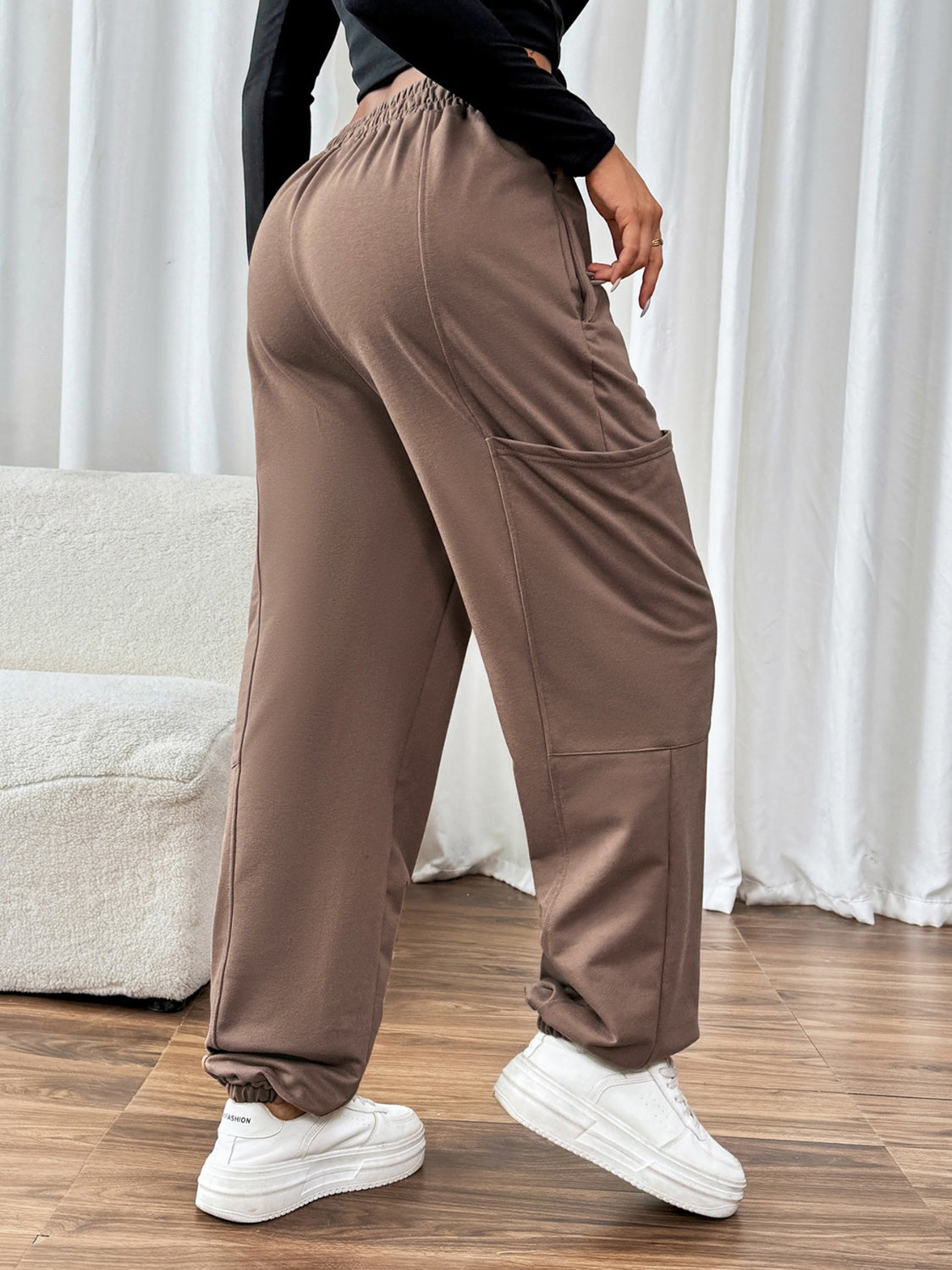 Pantalones deportivos con bolsillos y lazos Perfee