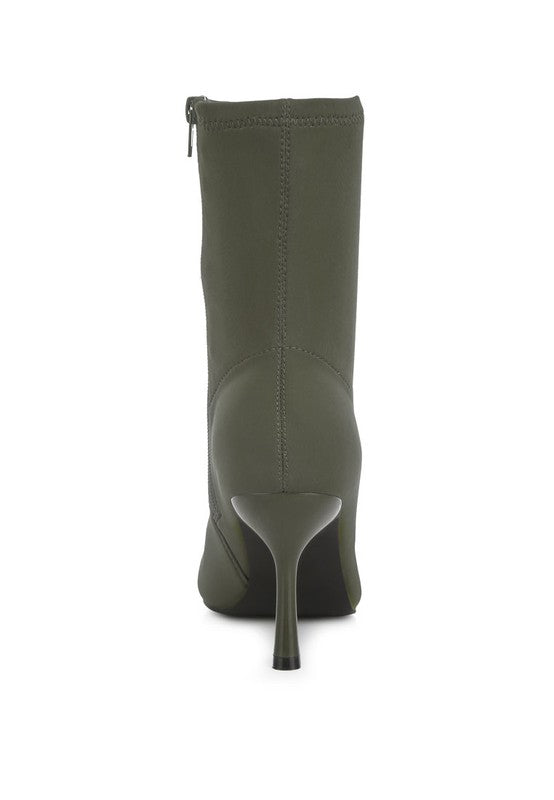 Zudio Solid Mid Heel Sock Boots - Body By J'ne
