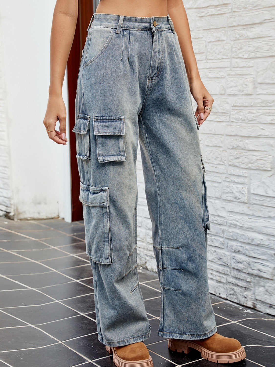 Washed Jeans with Pockets - Body By J'ne