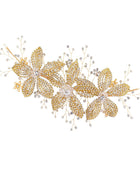 Flower Rhinestone Hair Accessories Bridal Wedding Hair Band - Body By J'ne