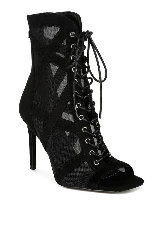 Anarki Mesh Lace-Up Ankle Boots - Body By J'ne