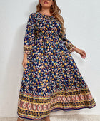 Bohemian Round Neck Maxi Dress