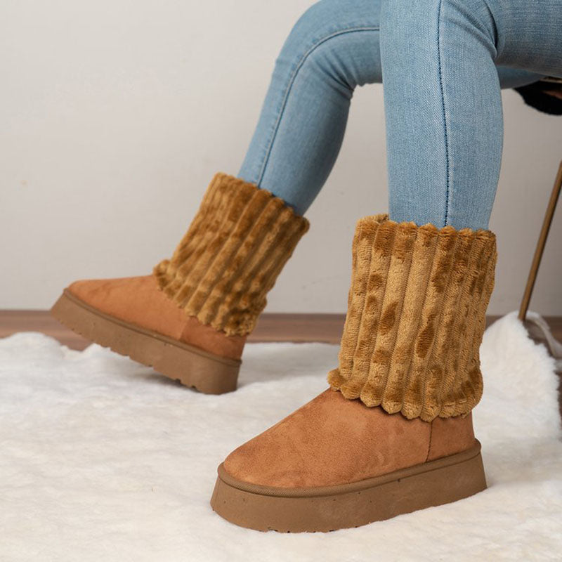 Pom Furry Cotton Boots - Body By J'ne