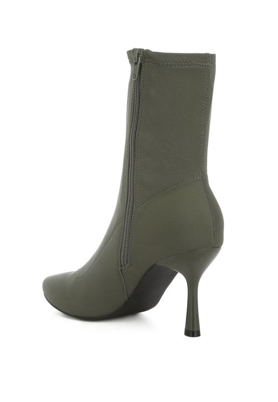 Zudio Solid Mid Heel Sock Boots - Body By J'ne