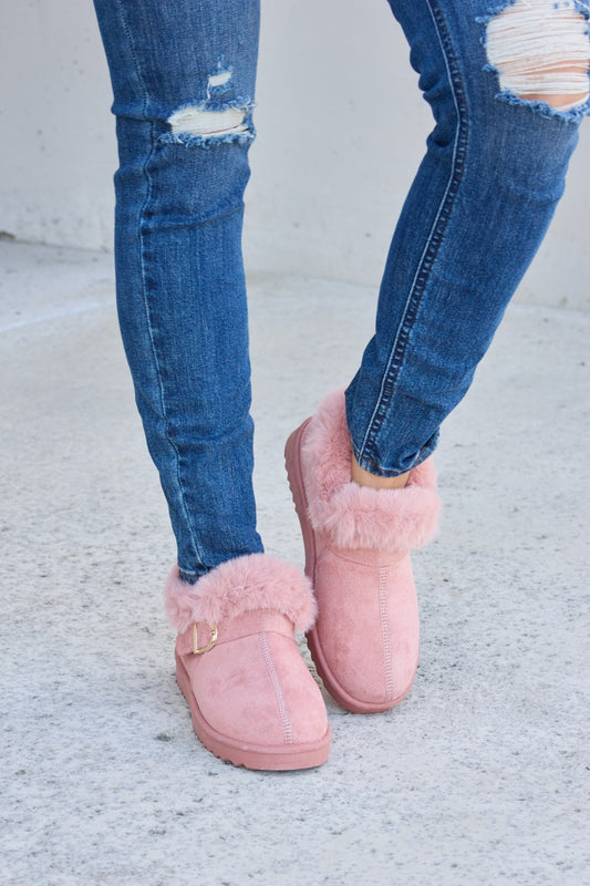 Furry Chunky Thermal Ankle Boots - Body By J'ne