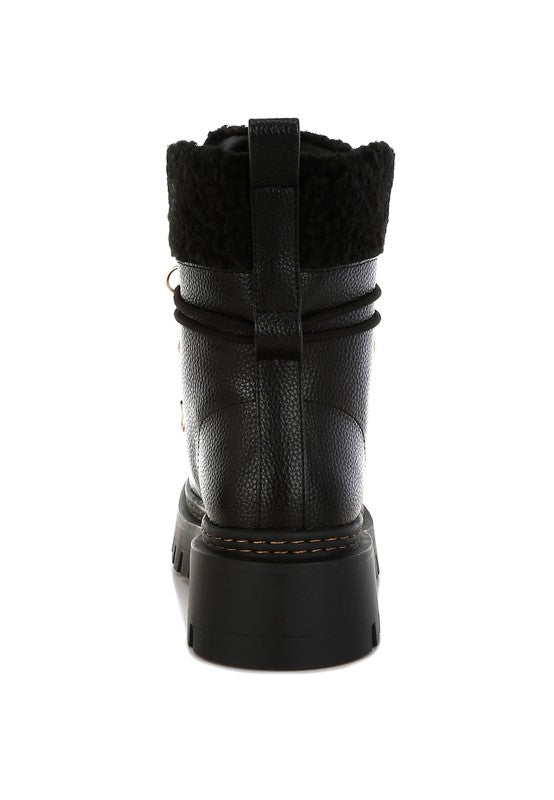 Omul Fleece & Faux Leather Boots - Body By J'ne