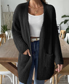 Open Front Long Sleeve Cardigan