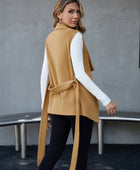 Tie Waist Vest Coat