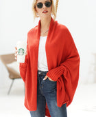 Open Front Batwing Sleeve Cardigan