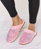 Sequin Plush Round Toe Slippers - Body By J'ne