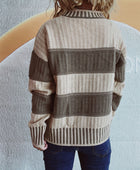 Contrast Round Neck Long Sleeve Sweater