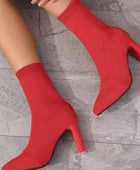 Point Toe Block Heel Boots