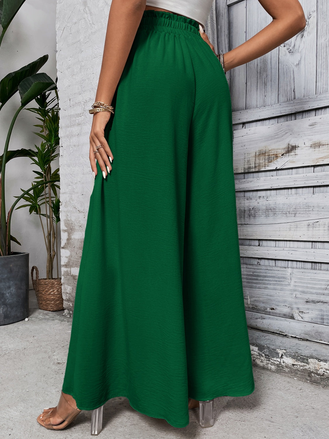 Honey Tied High Waist Wide Leg Pants - Body By J'ne
