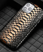 Male Python Leather High-end Luxury Business Phone Case - Body By J'ne