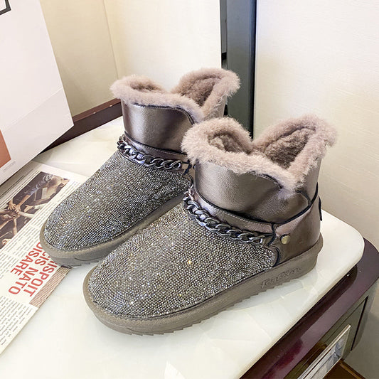 Dashing Through The Snow Fur and Velvet Snow Boots - Body By J'ne