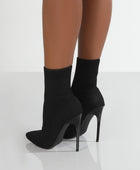 Mesh Point Toe Stiletto Boots