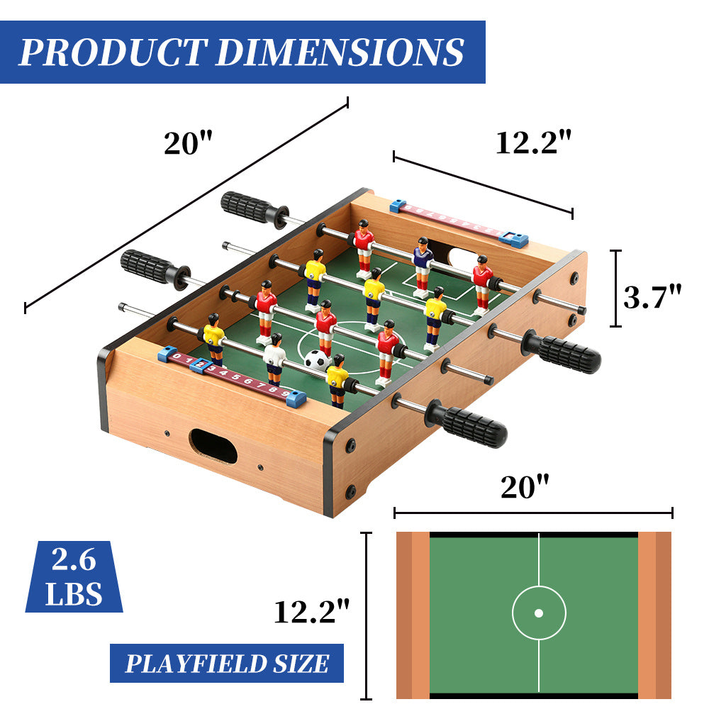 20 Inches Mini Tabletop Foosball Table For Kids - Body By J'ne