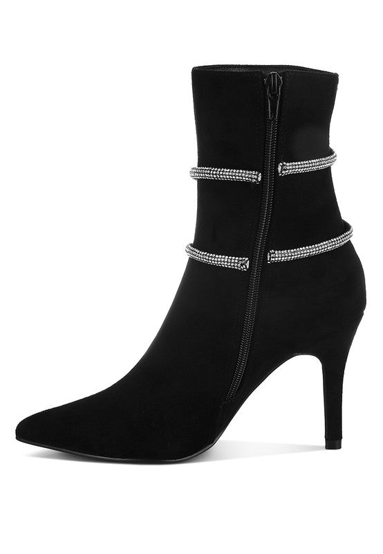 Roda Rhinestone Wrap-Around Stiletto Boots - Body By J'ne