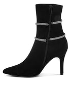 Roda Rhinestone Wrap-Around Stiletto Boots