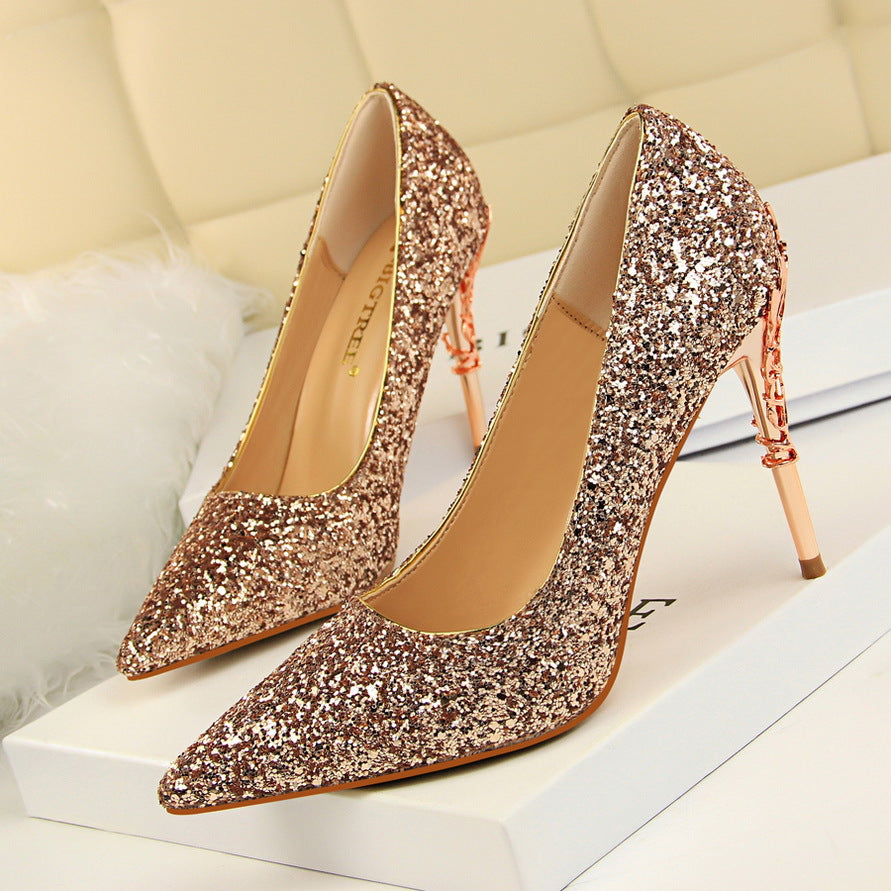 Debut Sequined Heels - Body By J'ne