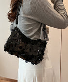 Sequin Knotted Straps Shoulder Bag