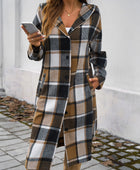 Devine Plaid Long Sleeve Hooded Coat