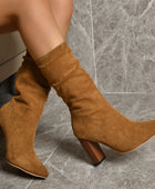 Vicky Mid-calf Suede Boots - Body By J'ne