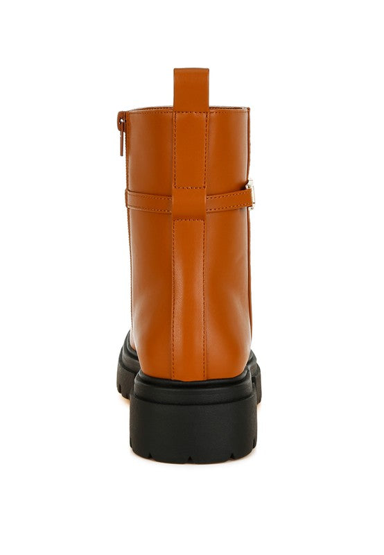 Corsac Buckle Belt Ankle Boots - Body By J'ne