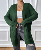 Open Front Long Sleeve Cardigan