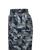 Camouflage Elastic Waist Wide Leg Pants