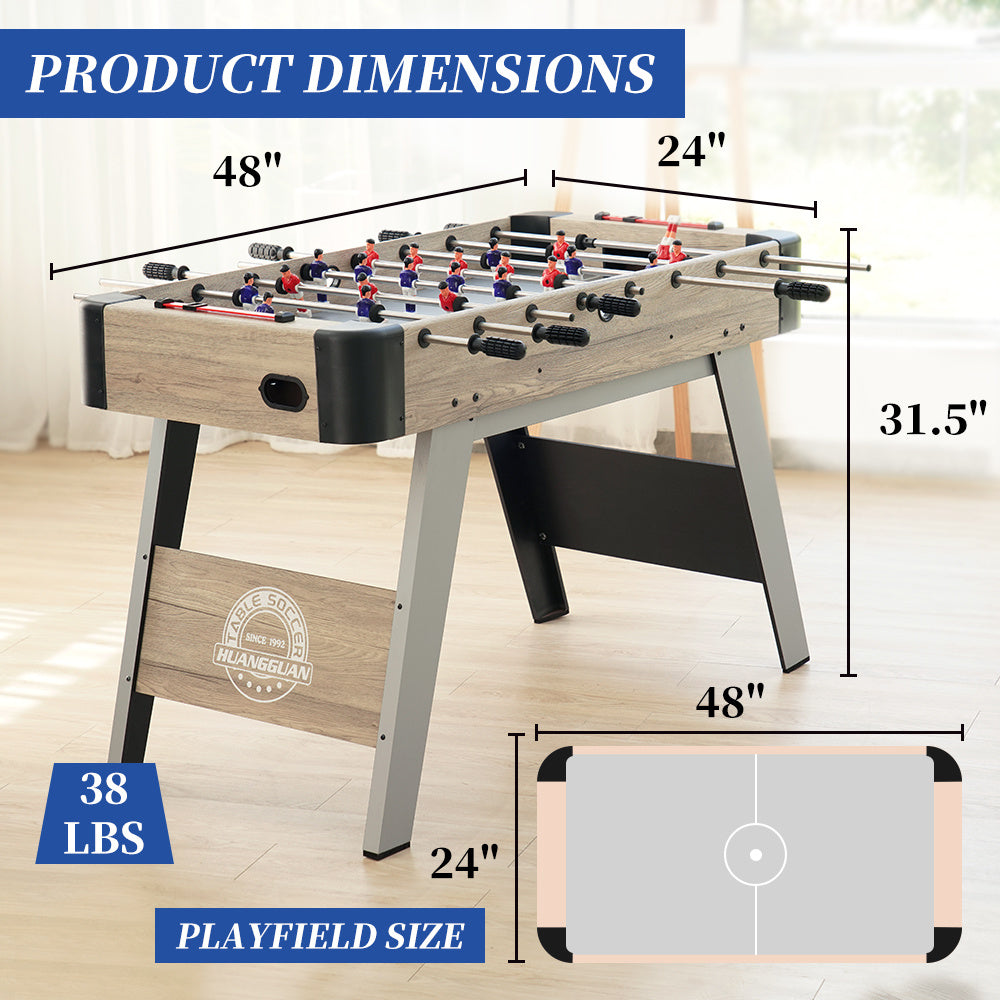 48 Inch Full Size Foosball Table For Kids And Adults - Body By J'ne