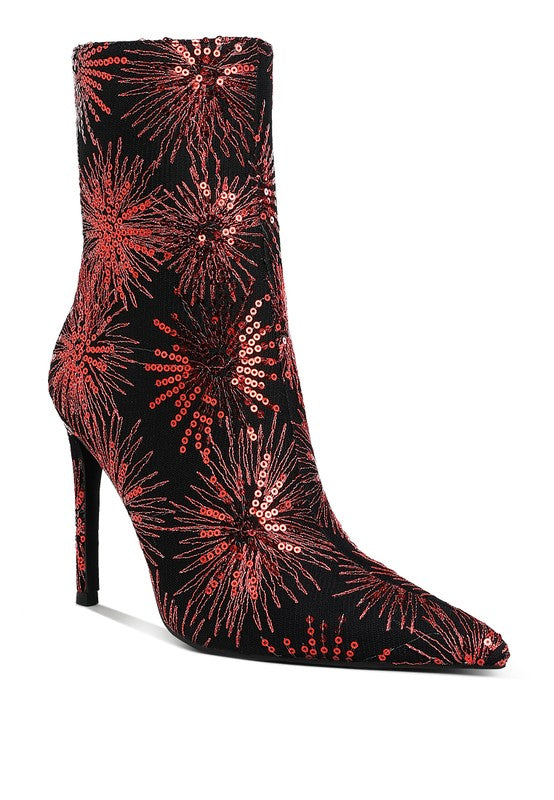 Oleander Sequin Embellished Stiletto Boots - Body By J'ne