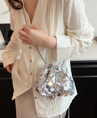 Drawstring Sequin Crossbody Bag