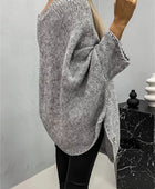 Round Neck Batwing Sleeve Sweater