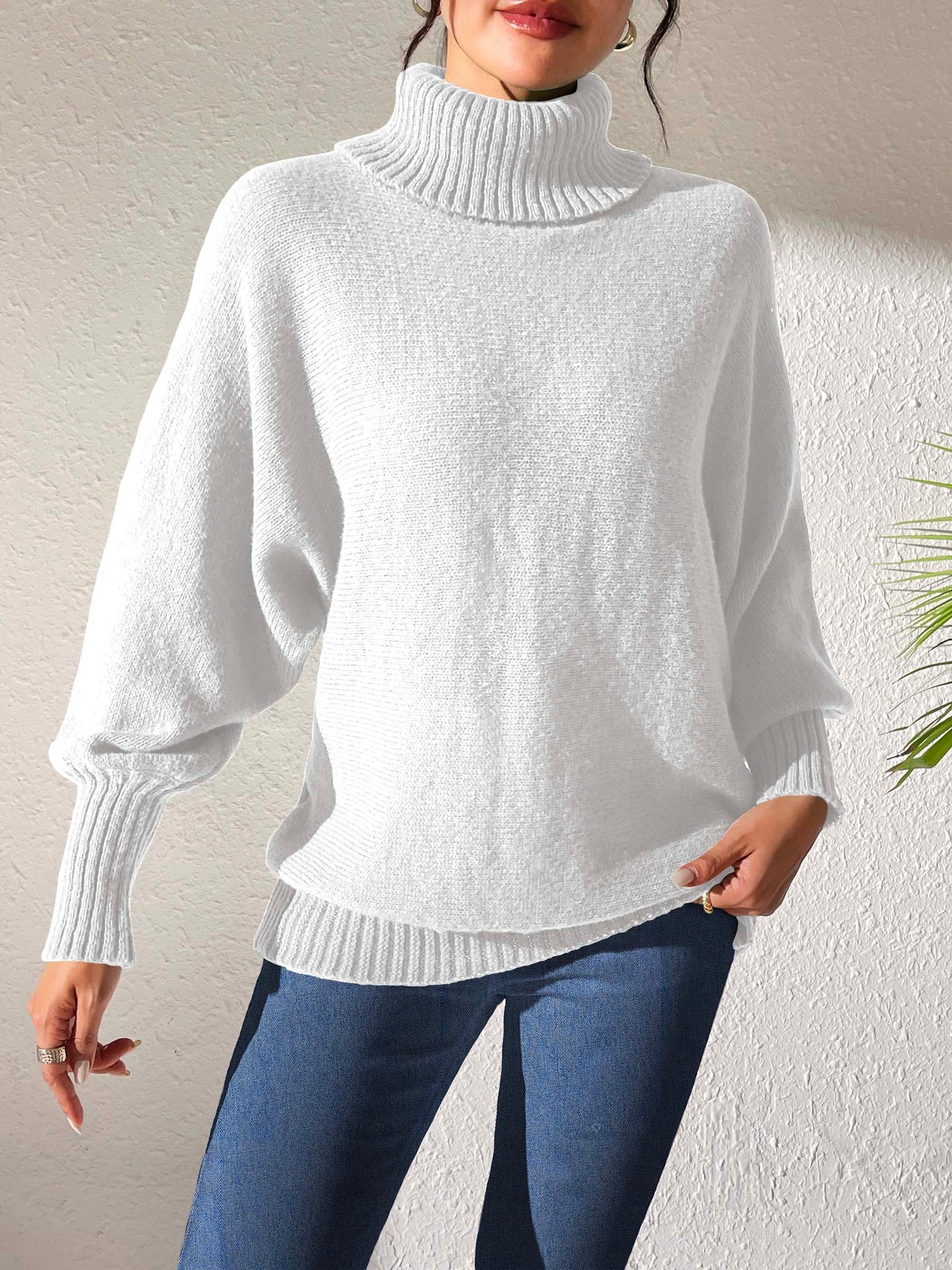 Turtleneck Long Sleeve Sweater - Body By J'ne