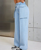 Jeans de pierna ancha con bolsillos