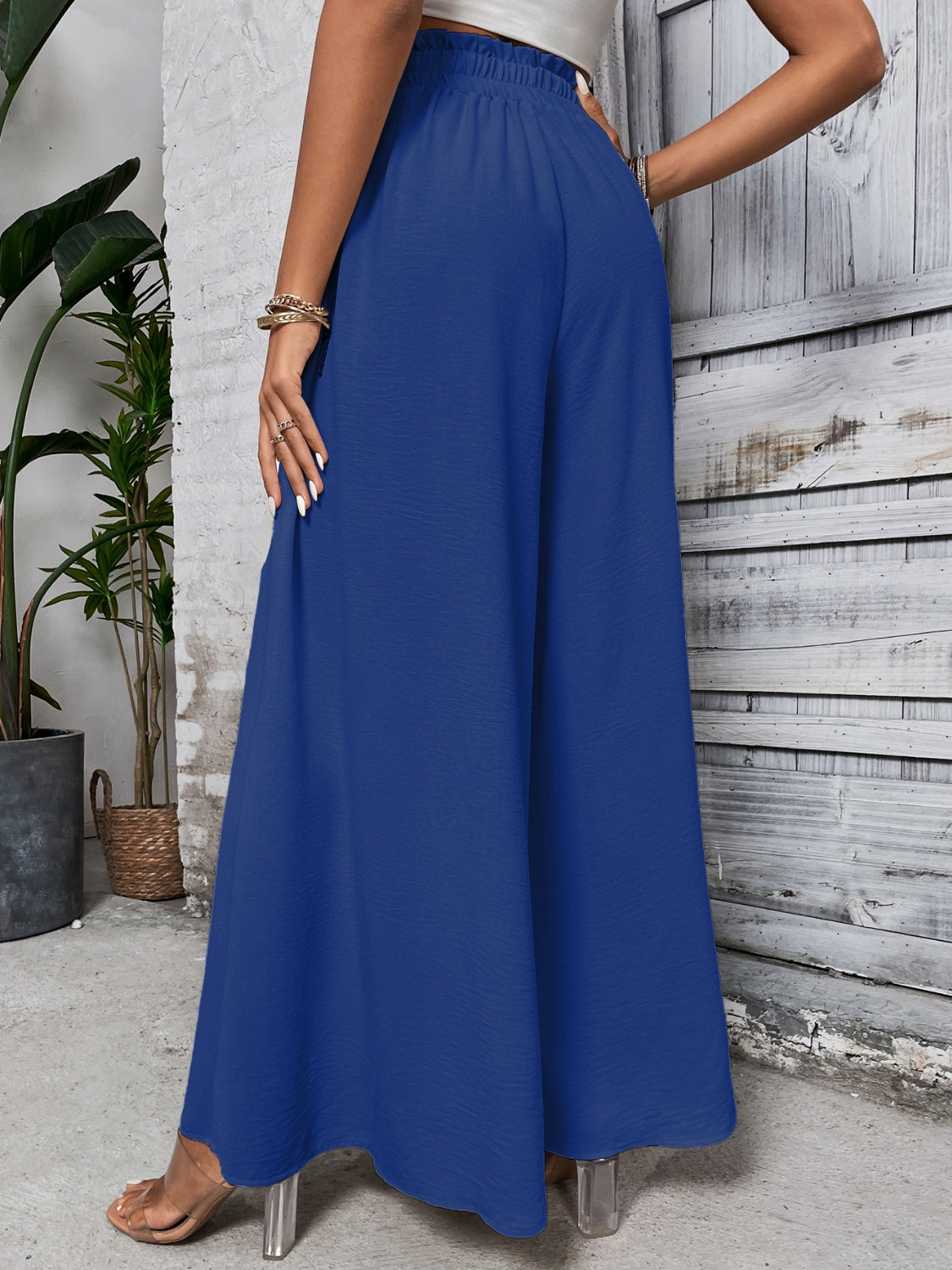 Honey Tied High Waist Wide Leg Pants - Body By J'ne