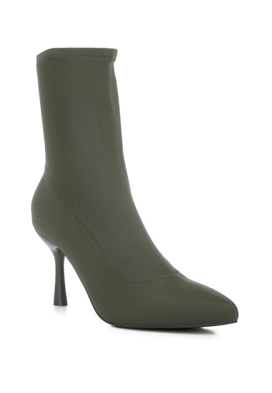 Zudio Solid Mid Heel Sock Boots - Body By J'ne