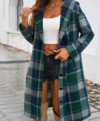 Devine Plaid Long Sleeve Hooded Coat