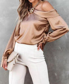 One Shoulder Long Sleeve Blouse