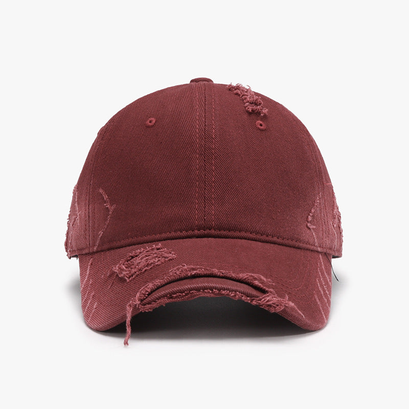 Distressed Adjustable Cotton Hat - Body By J'ne