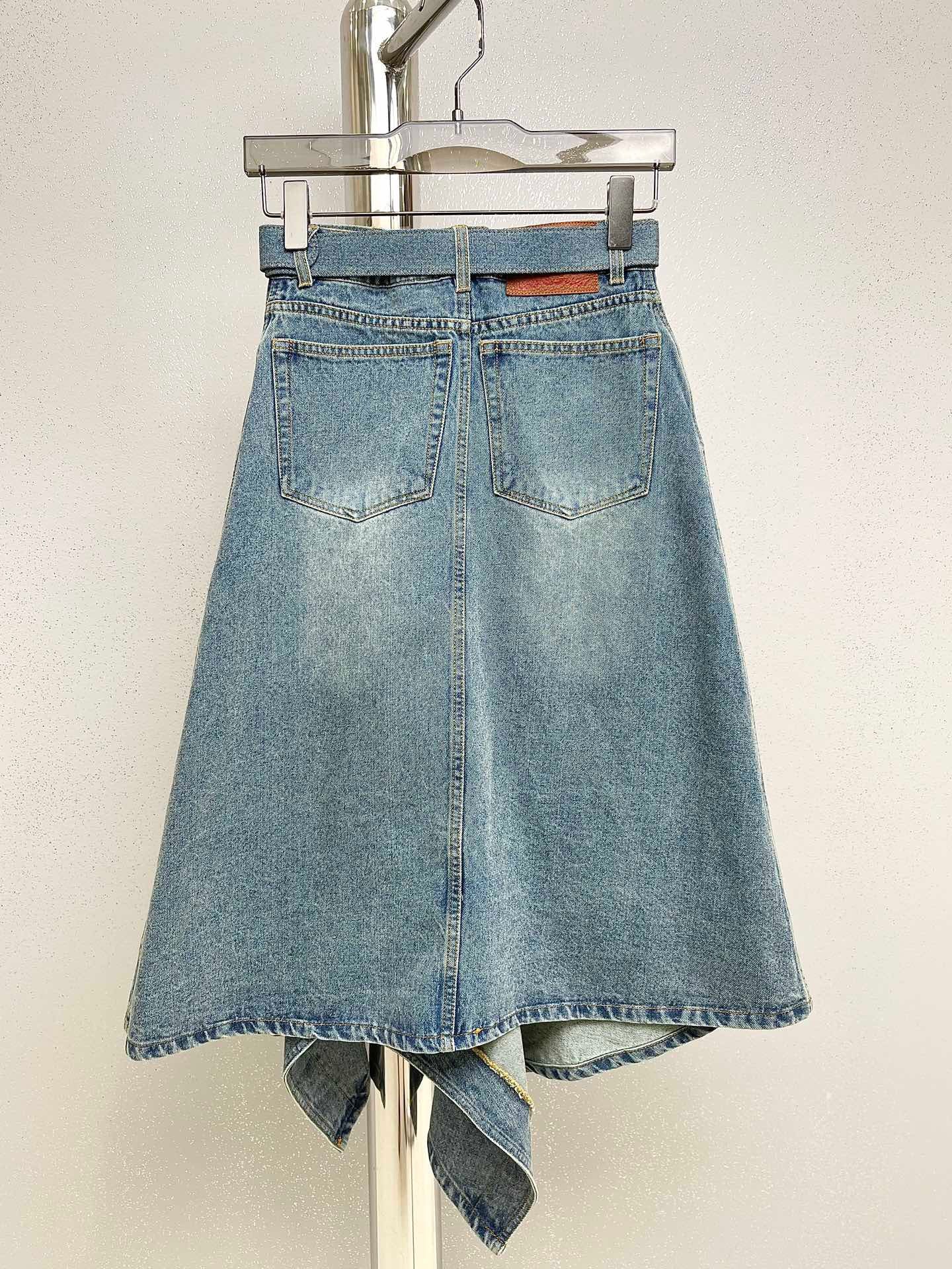 Doing The Most Hollow-Slit Denim Skirt - Body By J'ne